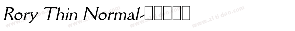 Rory Thin Normal字体转换